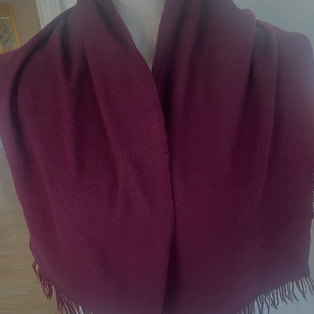 Kynoch Burgundy Wool Scarf Keith Scotland Vintage Unisex